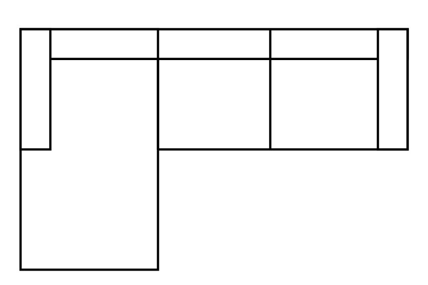 Sofa Kendall – Sofa mit Récamière Links